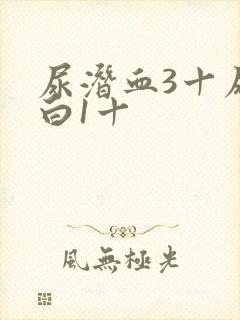 尿潜血3十尿蛋白1十