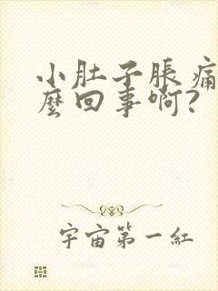 小肚子胀痛是怎么回事啊?