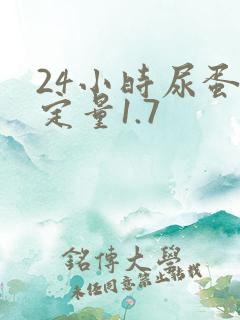 24小时尿蛋白定量1.7