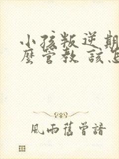 小孩叛逆期该怎么管教 该怎么办