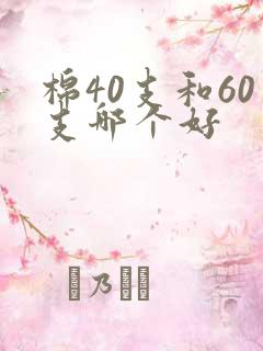 棉40支和60支哪个好