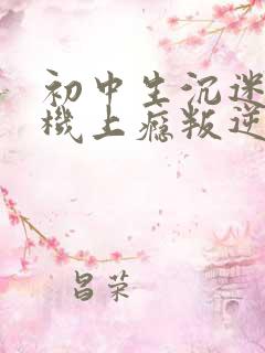 初中生沉迷于手机上瘾叛逆