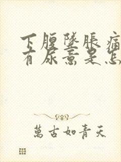 下腹坠胀痛老是有尿意是怎么回事