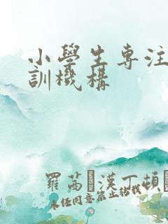 小学生专注力培训机构