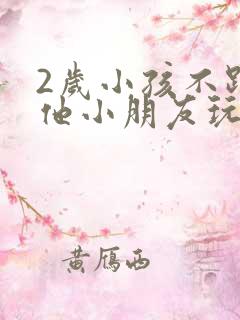 2岁小孩不跟其他小朋友玩怎么办