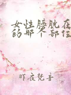 女性膀胱在人体的哪个部位