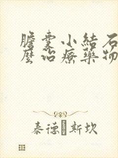 胆囊小结石该怎么治疗药物好