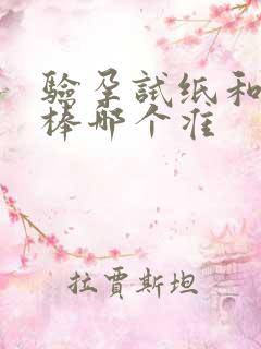 验孕试纸和验孕棒哪个准