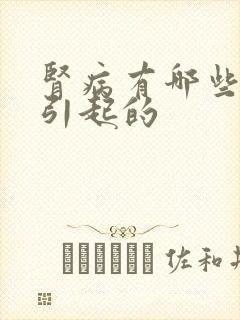 肾病有哪些原因引起的