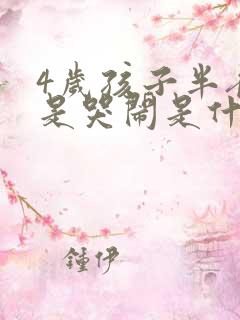 4岁孩子半夜老是哭闹是什么原因