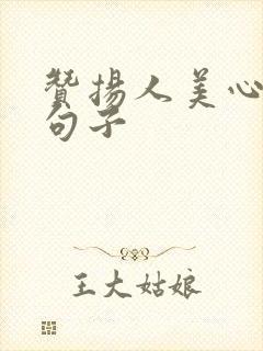 赞扬人美心善的句子