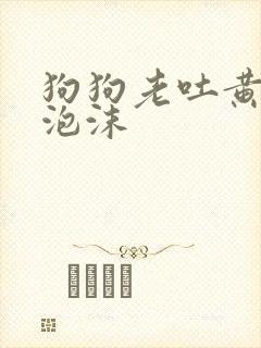 狗狗老吐黄水带泡沫