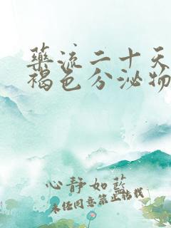 药流二十天还有褐色分泌物怎么回事