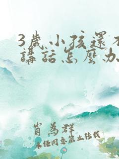 3岁小孩还不会讲话怎么办