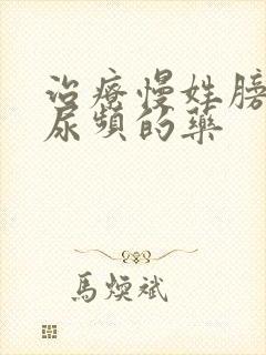 治疗慢姓膀胱炎尿频的药