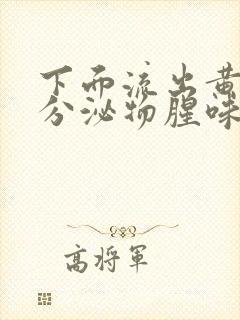 下面流出黄黄的分泌物腥味