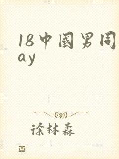 18中国男同gay
