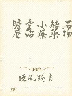 胆囊小结石该怎么治疗药物好