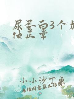 尿蛋白3个加其他正常