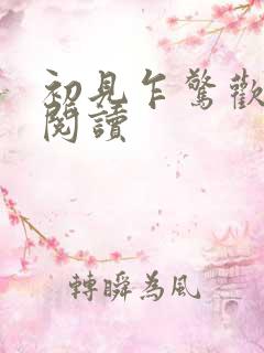 初见乍惊欢在线阅读