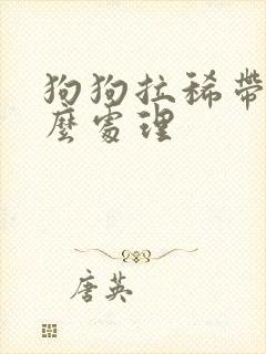 狗狗拉稀带血怎么处理