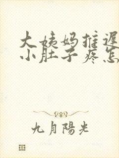 大姨妈推迟8天小肚子疼怎么回事