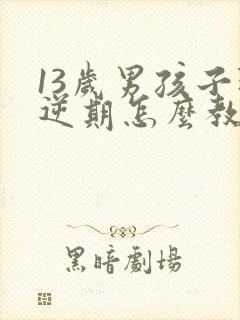 13岁男孩子叛逆期怎么教育