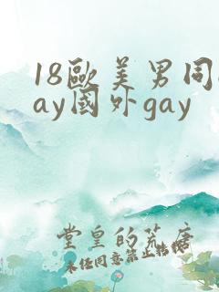 18欧美男同gay国外gay