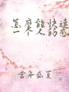 怎么能快速忘掉一个人的感情