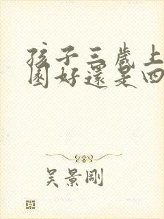 孩子三岁上幼儿园好还是四岁上好