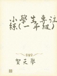 小学生专注力训练(一年级)