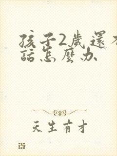 孩子2岁还不说话怎么办