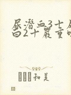 尿潜血3十尿蛋白2十严重吗