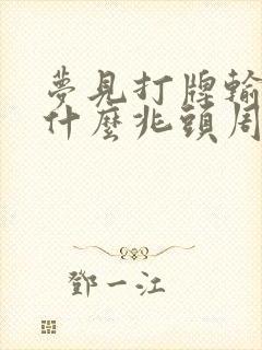 梦见打牌输钱是什么兆头周公解梦