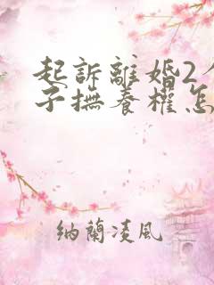 起诉离婚2个孩子抚养权怎么判