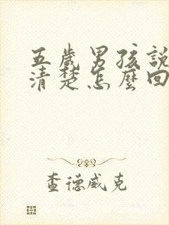 五岁男孩说话不清楚怎么回事