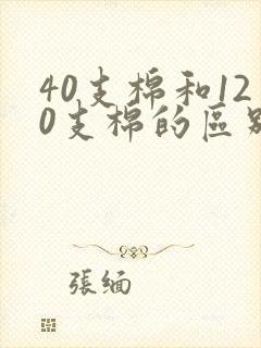 40支棉和120支棉的区别