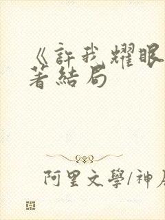 《许我耀眼》原著结局