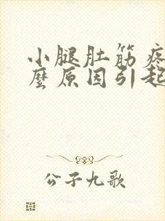 小腿肚筋疼是什么原因引起的