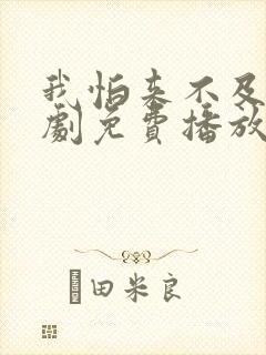 我怕来不及电视剧免费播放全集