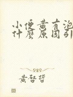 小便黄有泡沫是什么原因引起的