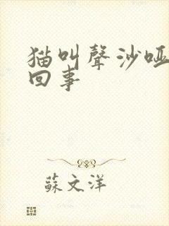 猫叫声沙哑怎么回事