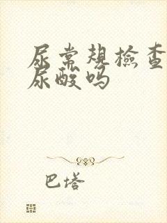 尿常规检查能查尿酸吗