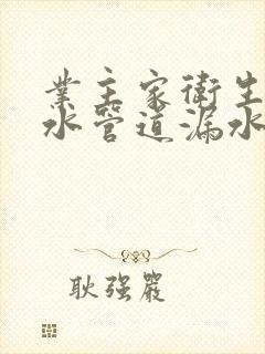 业主家卫生间下水管道漏水该谁管