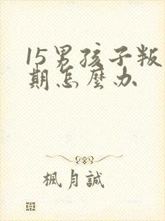 15男孩子叛逆期怎么办