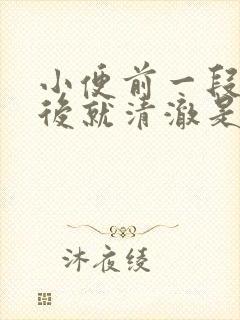 小便前一段浑浊后就清澈是什么原因