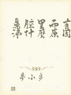 鼻腔里面有黄鼻涕什么原因