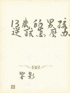 13岁的男孩叛逆该怎么办