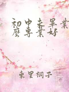 初中未毕业学什么专业好