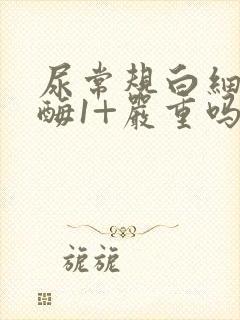 尿常规白细胞酯酶1+严重吗